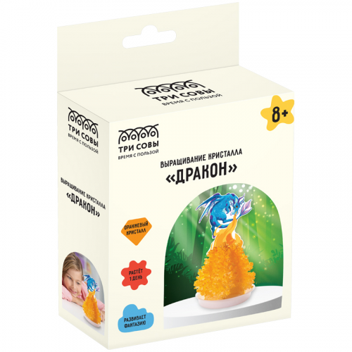 Набор для выращивания кристаллов ТРИ СОВЫ "Дракон", оранжевый ТС-ВКг_48894