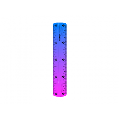 Линейка гибкая Berlingo "Radiance" 20 см, пластиковая, розовый/голубой градиент Brg-PR_10220