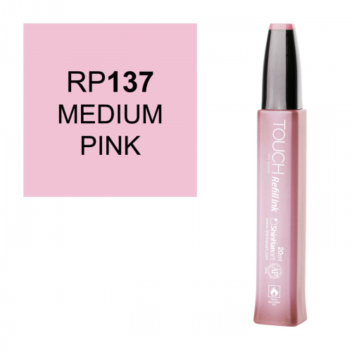 Заправка для маркеров Touch "Refill Ink" 20 мл RP137 Средний розовый ShinHan Art (Touch) T-RP137