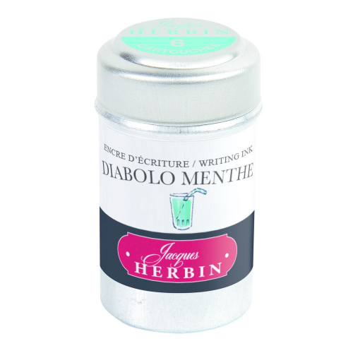 Набор картриджей для перьевой ручки Herbin, Diabolo menthe Бирюзовый, 6 шт Herbin-20133T