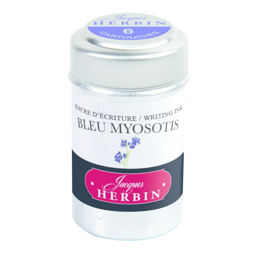 Набор картриджей для перьевой ручки Herbin, Bleu myosotis Фиолетово-синий, 6 шт Herbin-20115T