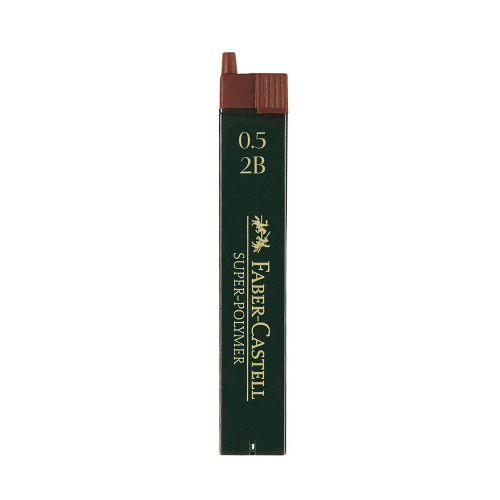 Набор грифелей для механического карандаша "Super Polymer" 12 шт, 0,5 мм 2B Faber–Сastell FC-120502