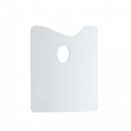 Палитра акриловая прямоугольная 25х30 см, оргстекло 2 мм, цвет белый Decoriton DEC-ФР-00005239