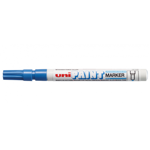 Маркер-краска Uni "Paint" PX-21, 0,8-1,2 мм, алюминиевый корпус, голубой Uni-66314