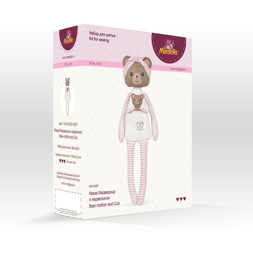 Набор для изготовления игрушки "Miadolla" Мама Медведица и медвежонок Mia-MD-0367