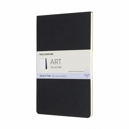 Блокнот для рисования Moleskine "Art soft sketch pad" Large130х210 мм 88 стр., обложка черная MOL-1128221