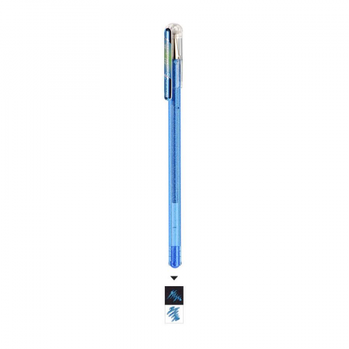 Ручка гелевая с черн "хамелеон" Hybrid Dual Metallic 1,0 мм, сине-серый+металлик синий &серебро Pentel PEN-K110-DMNX