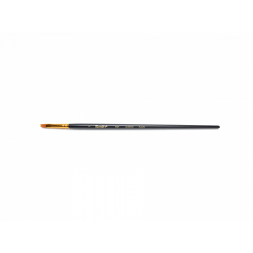 Кисть синтетика №7 плоская Roubloff "1327" длинная ручка, матовая Rbf-ЖС2-07,07Ж
