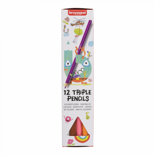 Набор карандашей цветных Bruynzeel "Triple" 12 цв, трехгранные ?BS-60518012