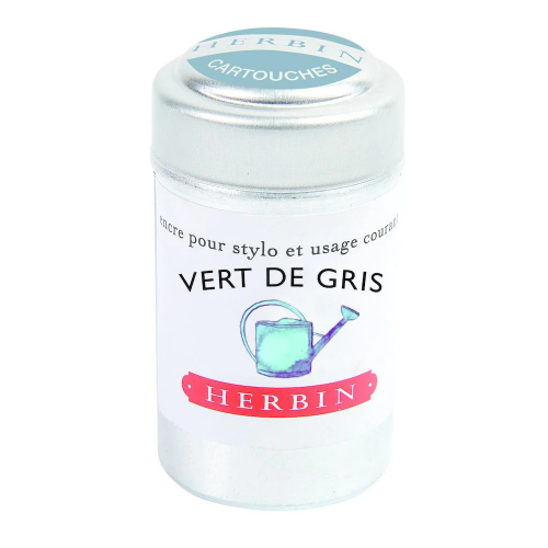 Набор картриджей для перьевой ручки Herbin, Vert de gris Зелено-серый, 6 шт Herbin-20107T