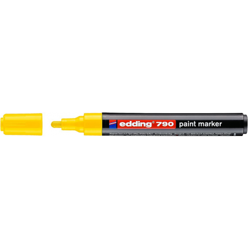 Маркер декоративный Edding "790" с лакирующим эффектом, 2-4 мм с круглым наконечником, желтый E-790-5