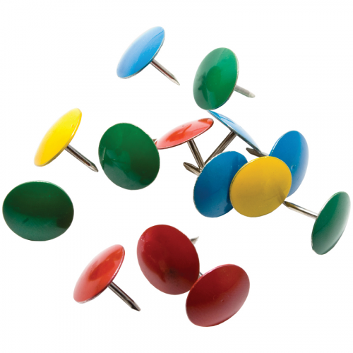 Кнопки канцелярские Berlingo гвоздики цветные 10 мм, 50 шт, картонная коробка Brg-RN5030f