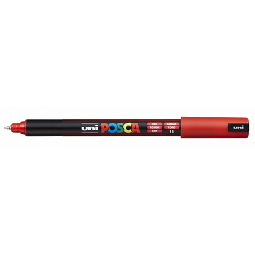 Маркер UNI "POSCA" PC-1MR, 0,7 мм, наконечник игольчатый, цвет красный Uni UNI-149667