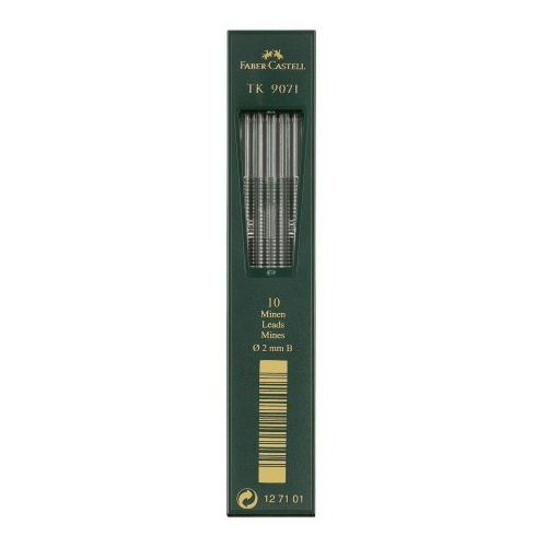 Набор грифелей для цангового карандаша "ТК9071" 10 шт 2 мм, B Faber–Сastell FC-127101