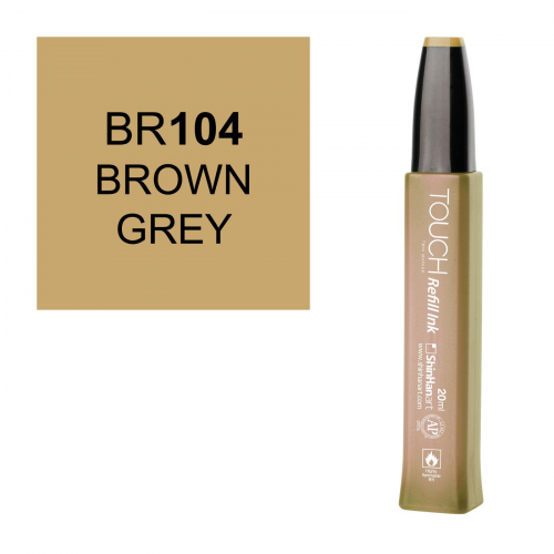 Заправка для маркеров Touch "Refill Ink" 20 мл BR104 Серо-коричневый ShinHan Art (Touch) T-BR104