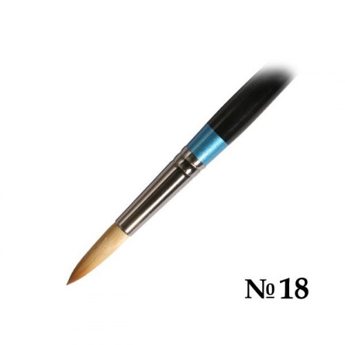Кисть синтетика №18 круглая Daler-Rowney "AQUAFINE" короткая ручка DR-282085018