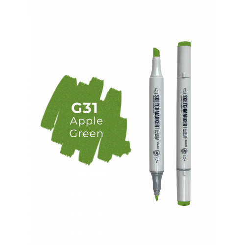 Маркер двухсторонний на спиртовой основе Sketchmarker Цвет Зеленое яблоко SKM-SM-G20/SM-G031