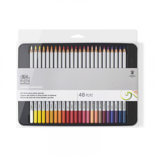 Набор карандашей цветных Winsor & Newton 48 цветов, в металлической коробке W&N-0490014