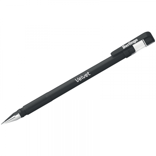 Ручка гелевая Berlingo "Velvet" 0,5 мм, прорезиненный корпус, черная Brg-CGp_50125