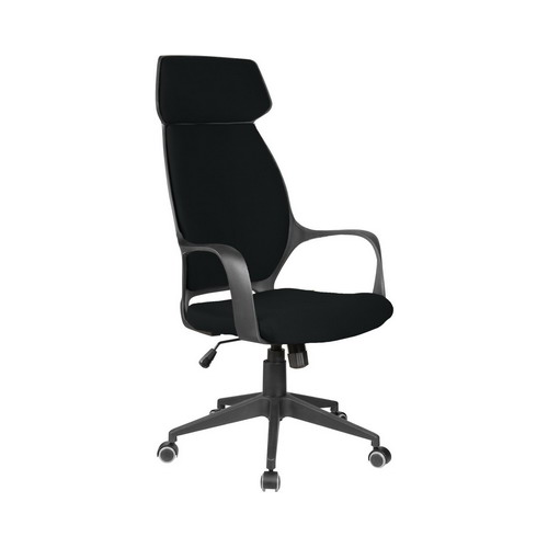 Кресло Riva Chair 7272 Чёрный пластик/Чёрная ткань (54)