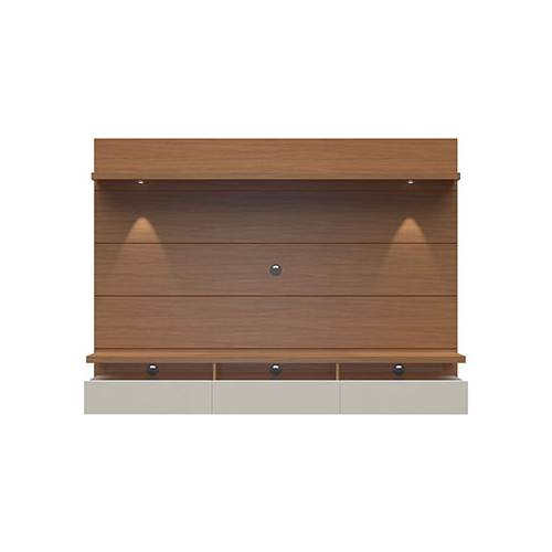 Стеллаж под телевизор Manhattan HORIZON 2.2 с LED подсветкой NATURAL/ OFF-WHITE PA27254 (238 54) 1708 x 2175 x 435