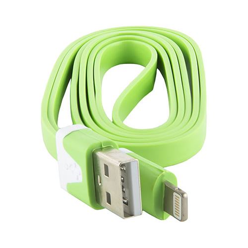 Кабель Red Line Плоский USB-8-pin для Apple зеленый