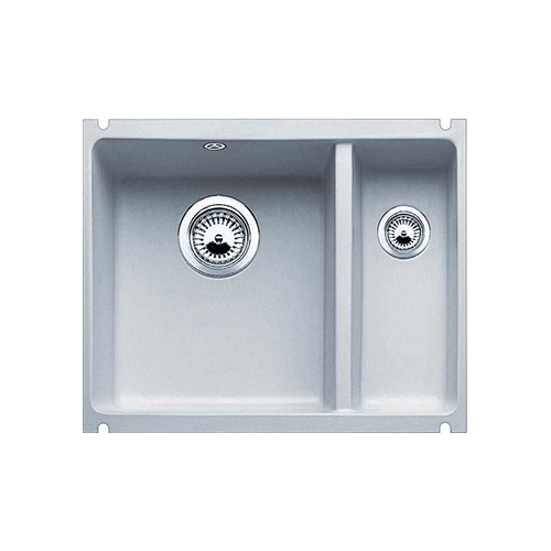 Кухонная мойка Blanco 523745 SUBLINE 350/150-U керамика серый алюминий PuraPlus с отв.арм. InFino