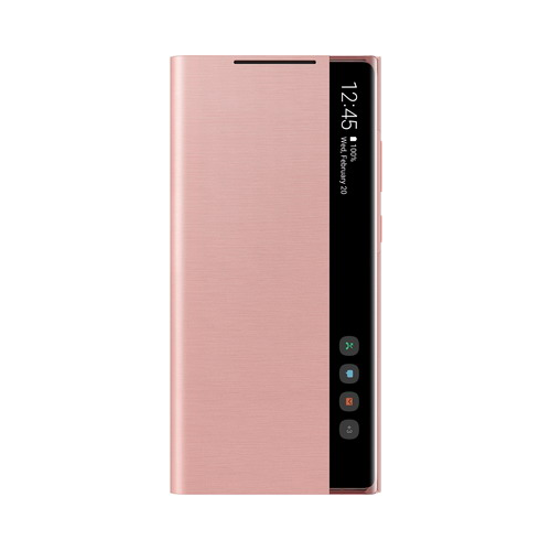 Чеxол (флип-кейс) Samsung Galaxy Note 20 Smart Clear View Cover бронзовый (EF-ZN980CAEGRU)