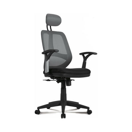 Кресло Brabix ''Saturn ER-400'' с подголовником комбинированное черное/серое 530871