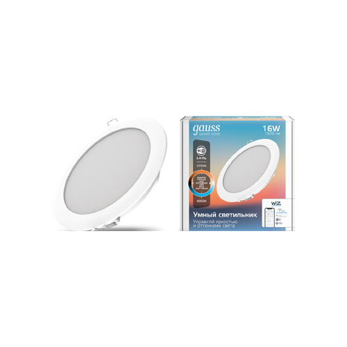 Светодиодный светильник GAUSS Smart Home DIM CCT 16W