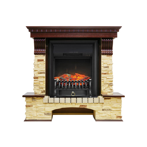 Каминокомплект Royal Flame Pierre Luxe сланец с очагом Fobos FX BL (темный дуб) 10966664910201