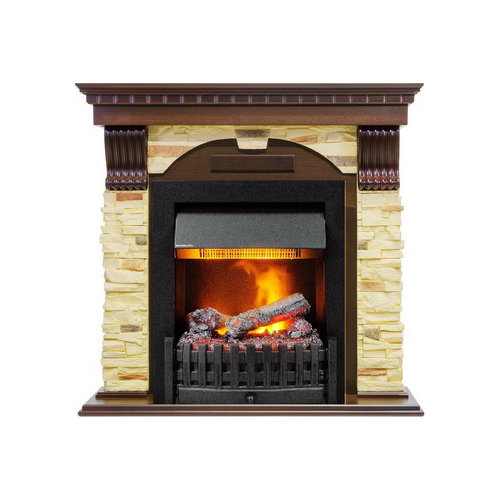 Каминокомплект Dimplex Dublin арочный сланец с очагом Danville Delux Black (темный дуб) 1364879157
