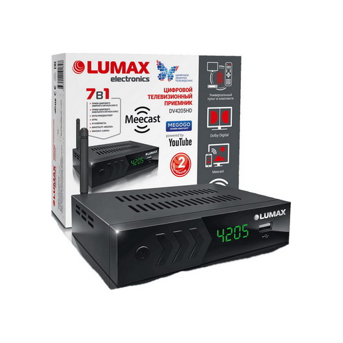 Цифровой телевизионный ресивер Lumax DV 4205 HD черный