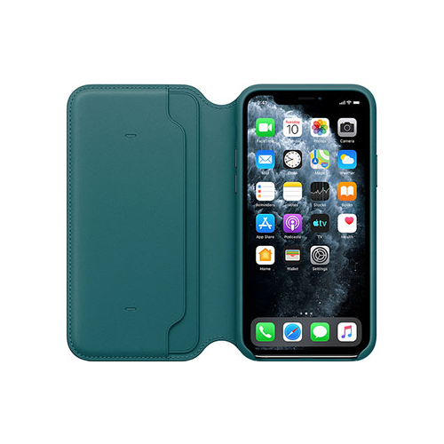 Кожаный чехол Apple iPhone 11 Pro Leather Folio - Peacock MY1M2ZM/A