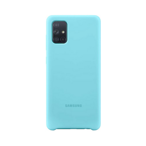 Чехол (клип-кейс) Samsung A71 (A715) SiliconeCover blue (EF-PA715TLEGRU)