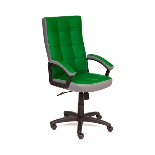 Кресло Tetchair TRENDY (кож/зам/ткань зеленый/серый 36-001/12)