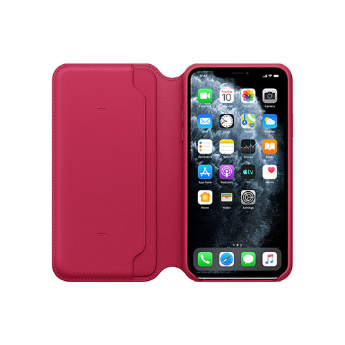 Кожаный чехол Apple iPhone 11 Pro Max Leather Folio - Raspberry MY1N2ZM/A