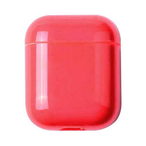 Чехол для наушников Eva Apple AirPods 1/2 - Прозрачно-Красный (CBAP24TRR)