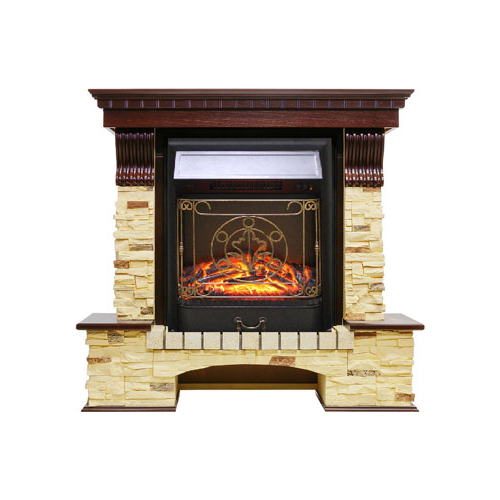 Каминокомплект Royal Flame Pierre Luxe сланец с очагом Majestic FX BL (темный дуб) 10966664910203