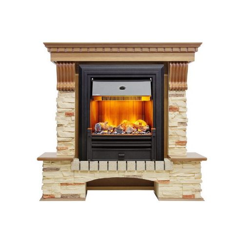 Каминокомплект Dimplex Pierre Luxe с очагом Brookline Black сланец (дуб) 1164879155