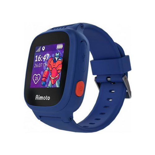 Детские часы с GPS поиском Aimoto Kid Кнопка жизни Робот синий 8001102