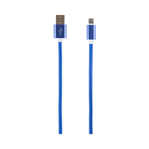 Кабель Red Line USB-micro USB (2 метра) нейлоновая оплетка синий