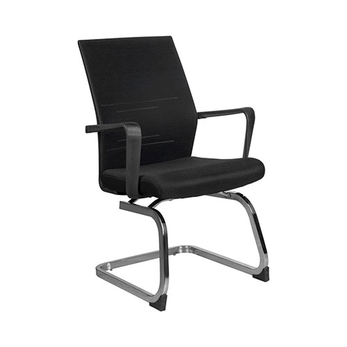 Кресло Riva Chair G818 Чёрная сетка на полозьях (крутящееся)