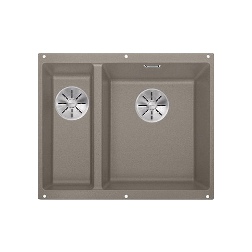 Кухонная мойка Blanco SUBLINE 340/160-U SILGRANIT серый беж (чаша справа) с отв.арм. InFino 523565