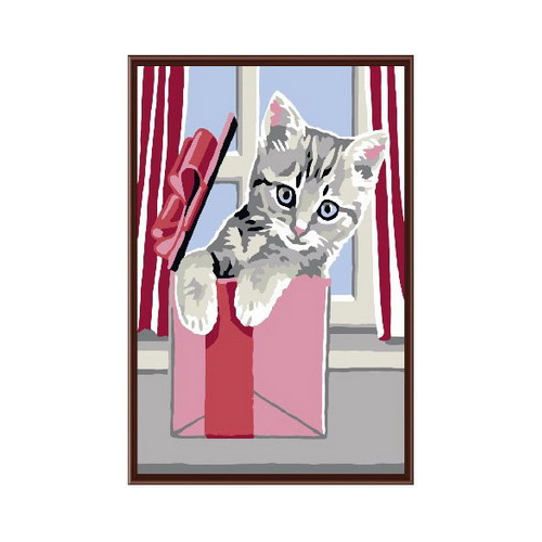 Картина по номерам Molly (20х30) КОТЕНОК (10 цветов) 1/44 В на подрамнике KH0254
