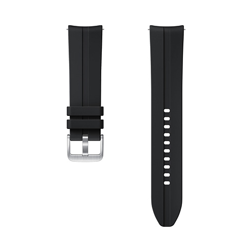 Спортивный ремешок Samsung Ridge Sport Band для Galaxy Watch3 (45мм)/Watch (46мм) чёрный (ET-SFR84LBEGRU)