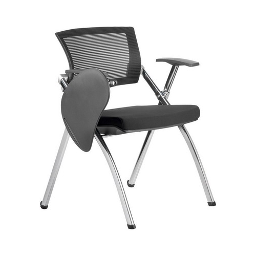 Кресло Riva Chair 462TEC Чёрное складное хром с пюпитром