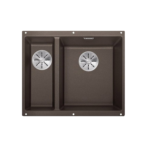 Кухонная мойка Blanco SUBLINE 340/160-U SILGRANIT кофе (чаша справа) с отв.арм. InFino 523567