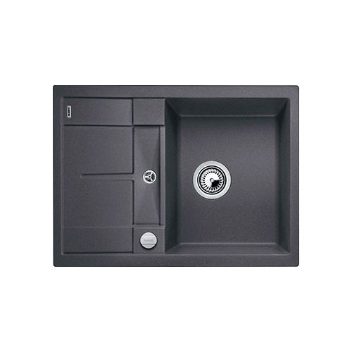 Кухонная мойка Blanco METRA 45 S COMPACT SILGRANIT темная скала с клапаном-автоматом