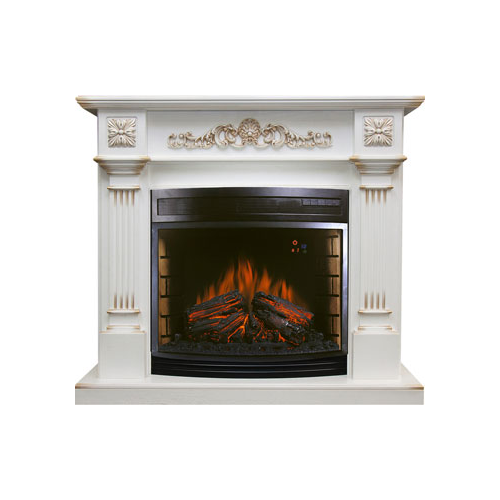 Каминокомплект Royal Flame Florina c очагом Dioramic 28 бел.дуб/патина золото